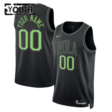 Dres New Orleans Pelicans Prilagođeni Nike 2025-26 City Edition Crno Swingman - Dječji